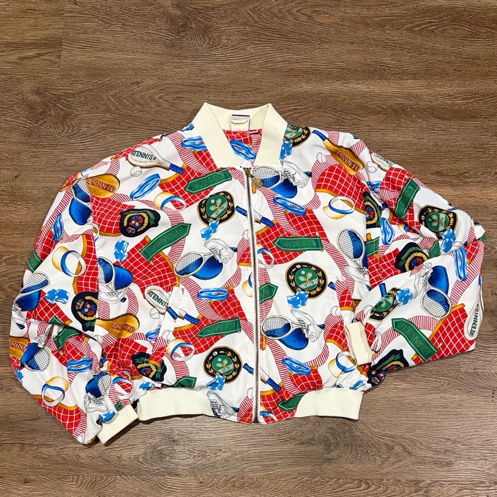 Vintage Tail Colorful Graphic Tennis Jacket - Picture 8 of 8